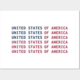 United States of America Flag USA Red White Blue Posters and Art